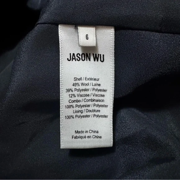 JASON WU COLLECTION•Floral Bead Sequined Midi Shift Dress•Navy•Sz 6 - Picture 10 of 12